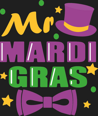 Mardi Gras Magic - DTF Ready to Press - Heat Press Transfer