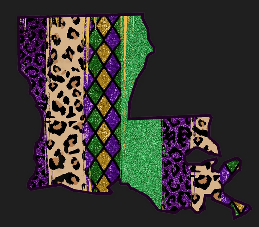 Mardi Gras Magic - DTF Ready to Press - Heat Press Transfer