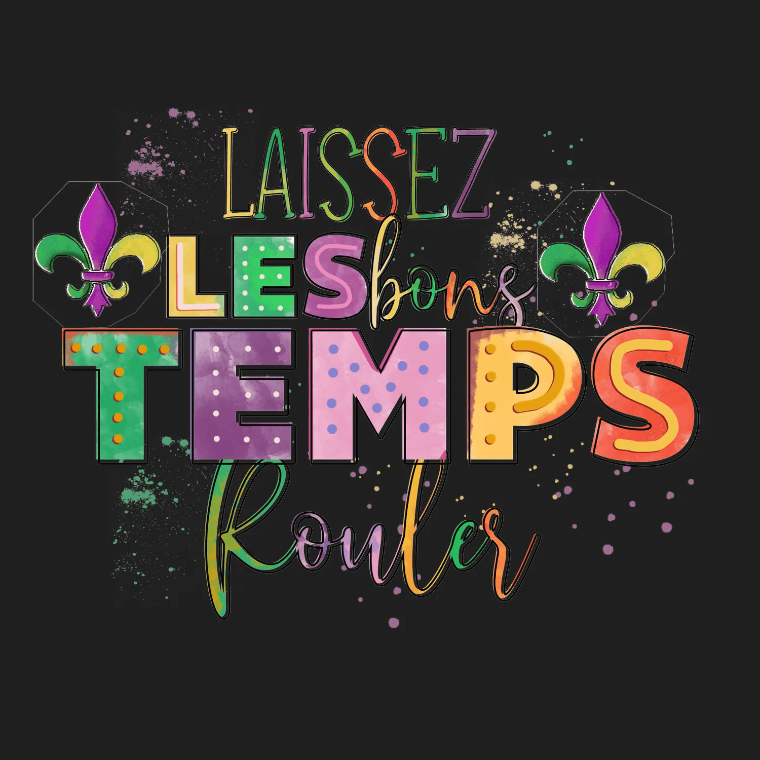 Mardi Gras Magic - DTF Ready to Press - Heat Press Transfer