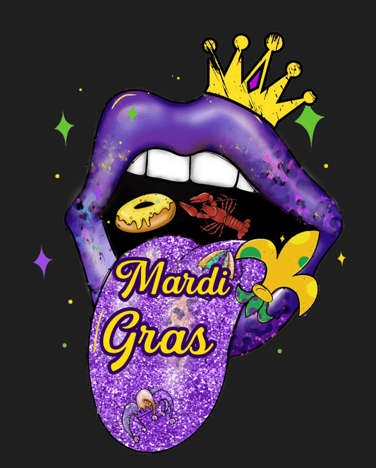 Mardi Gras Magic - DTF Ready to Press - Heat Press Transfer