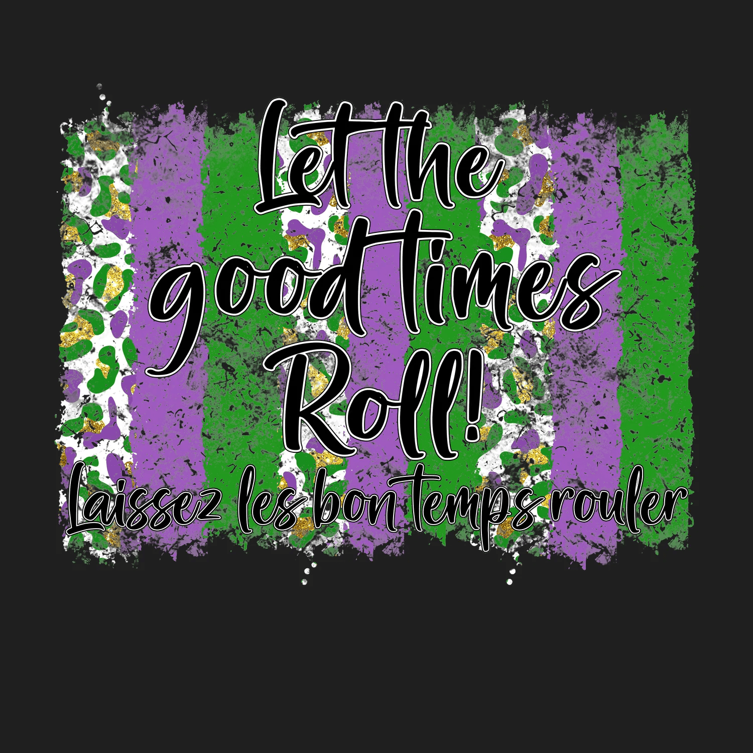 Mardi Gras Magic - DTF Ready to Press - Heat Press Transfer