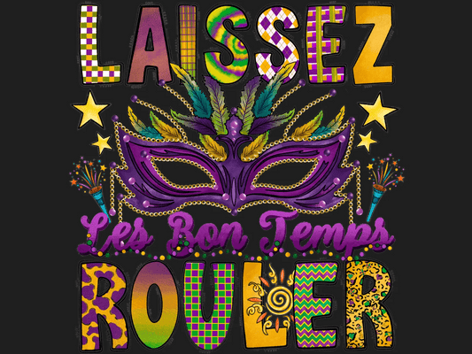 Mardi Gras Magic - DTF Ready to Press - Heat Press Transfer