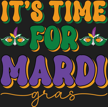Mardi Gras Magic - DTF Ready to Press - Heat Press Transfer