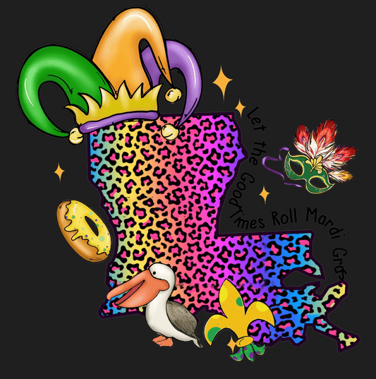 Mardi Gras Magic - DTF Ready to Press - Heat Press Transfer