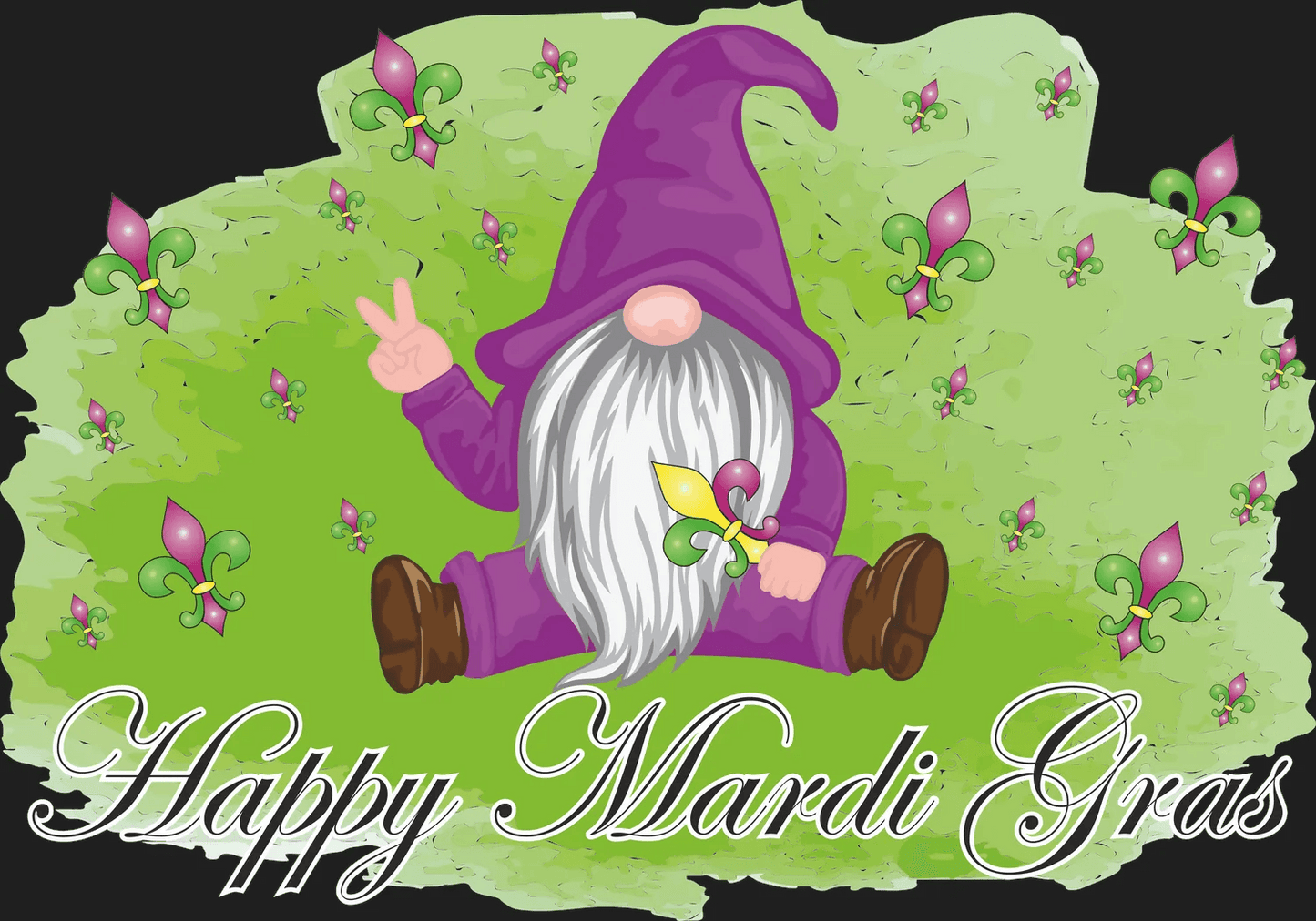 Mardi Gras Magic - DTF Ready to Press - Heat Press Transfer