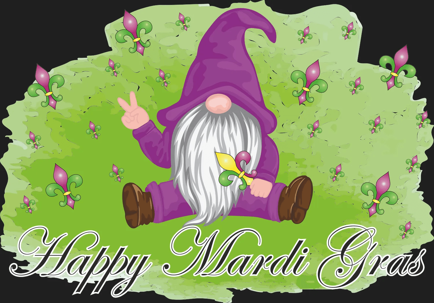 Mardi Gras Magic - DTF Ready to Press - Heat Press Transfer