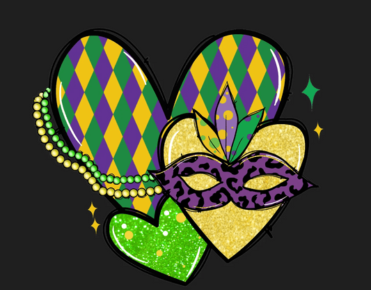 Mardi Gras Magic - DTF Ready to Press - Heat Press Transfer