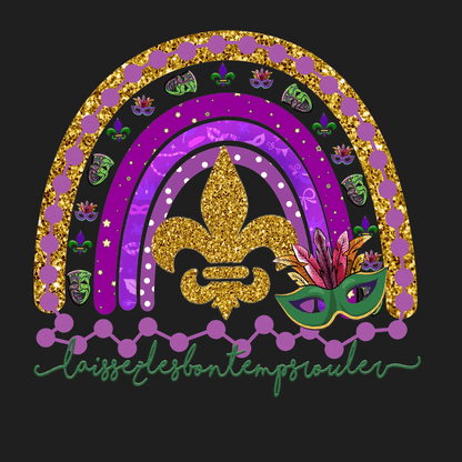 Mardi Gras Magic - DTF Ready to Press - Heat Press Transfer