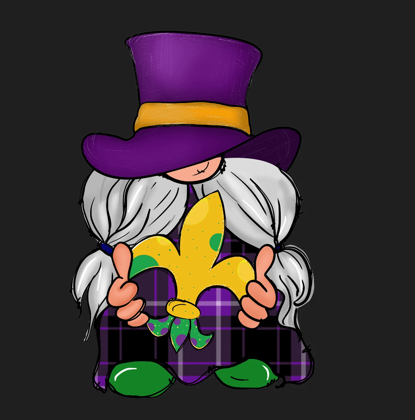 Mardi Gras Magic - DTF Ready to Press - Heat Press Transfer