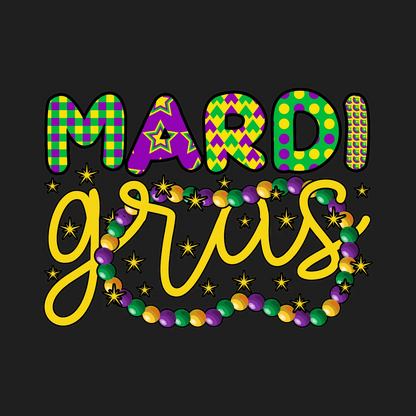 Mardi Gras Magic - DTF Ready to Press - Heat Press Transfer