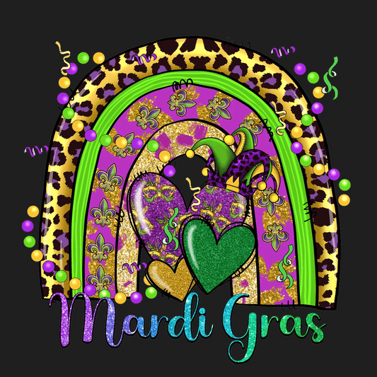 Mardi Gras Magic - DTF Ready to Press - Heat Press Transfer