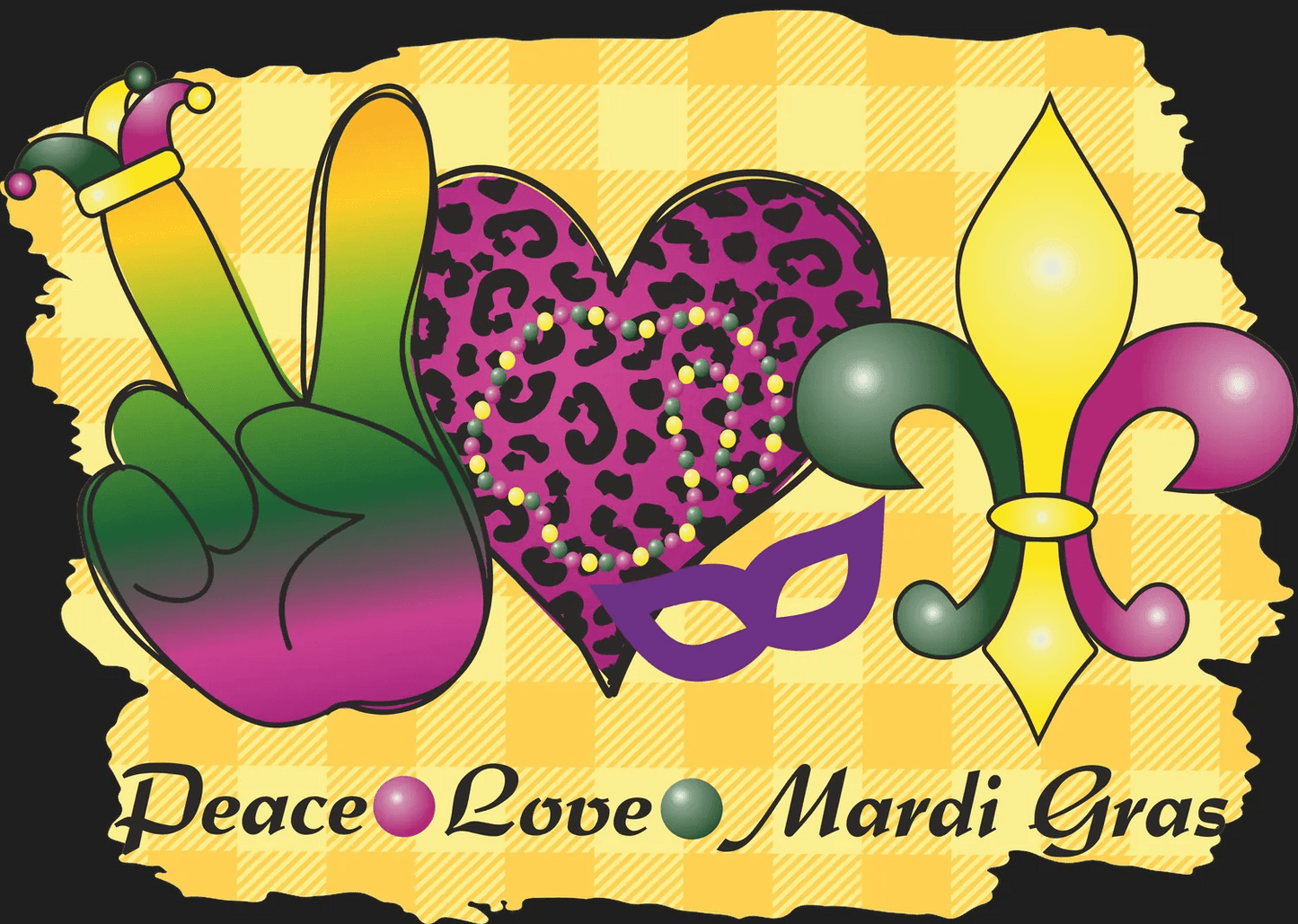 Mardi Gras Magic - DTF Ready to Press - Heat Press Transfer