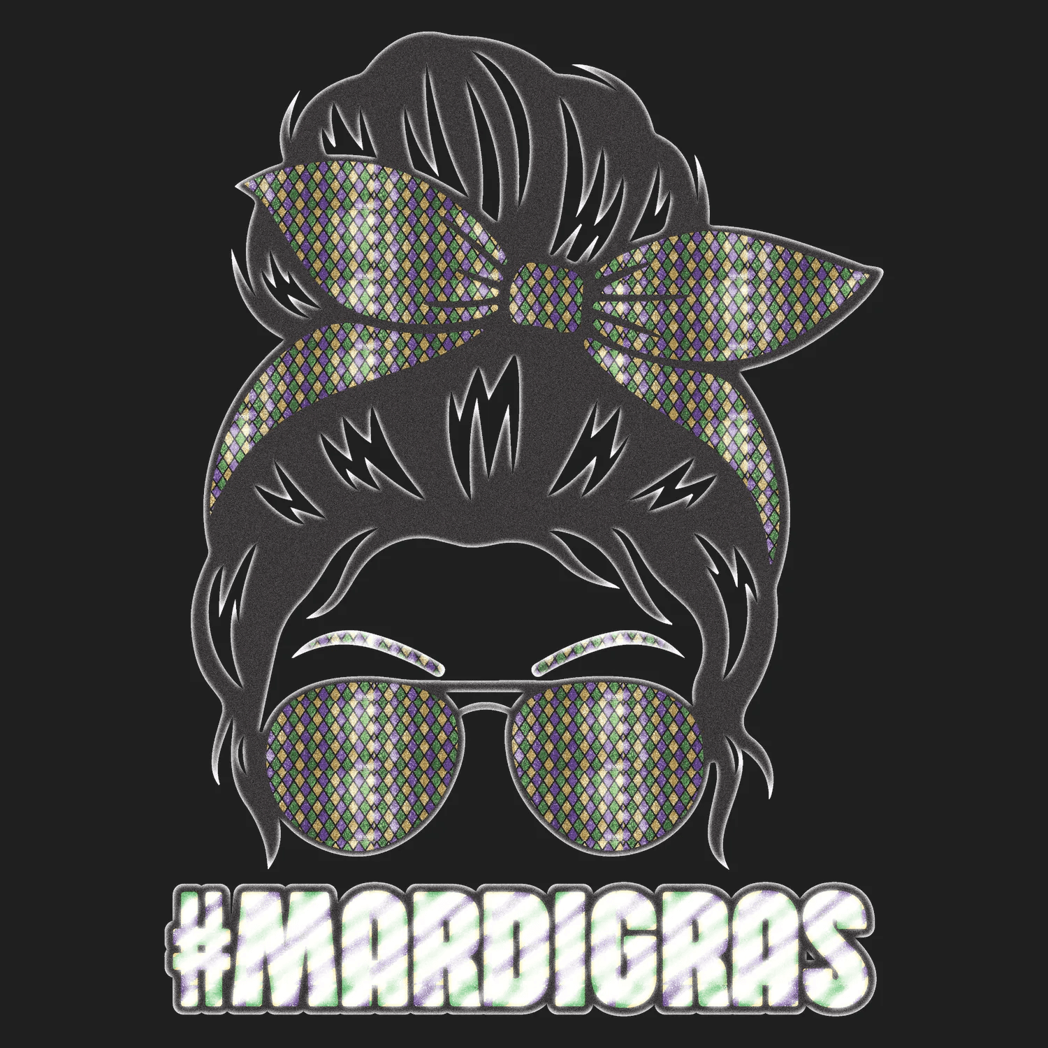 Mardi Gras Magic - DTF Ready to Press - Heat Press Transfer