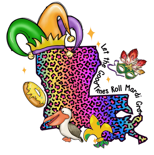 Mardi Gras Magic - DTF Ready to Press - Heat Press Transfer