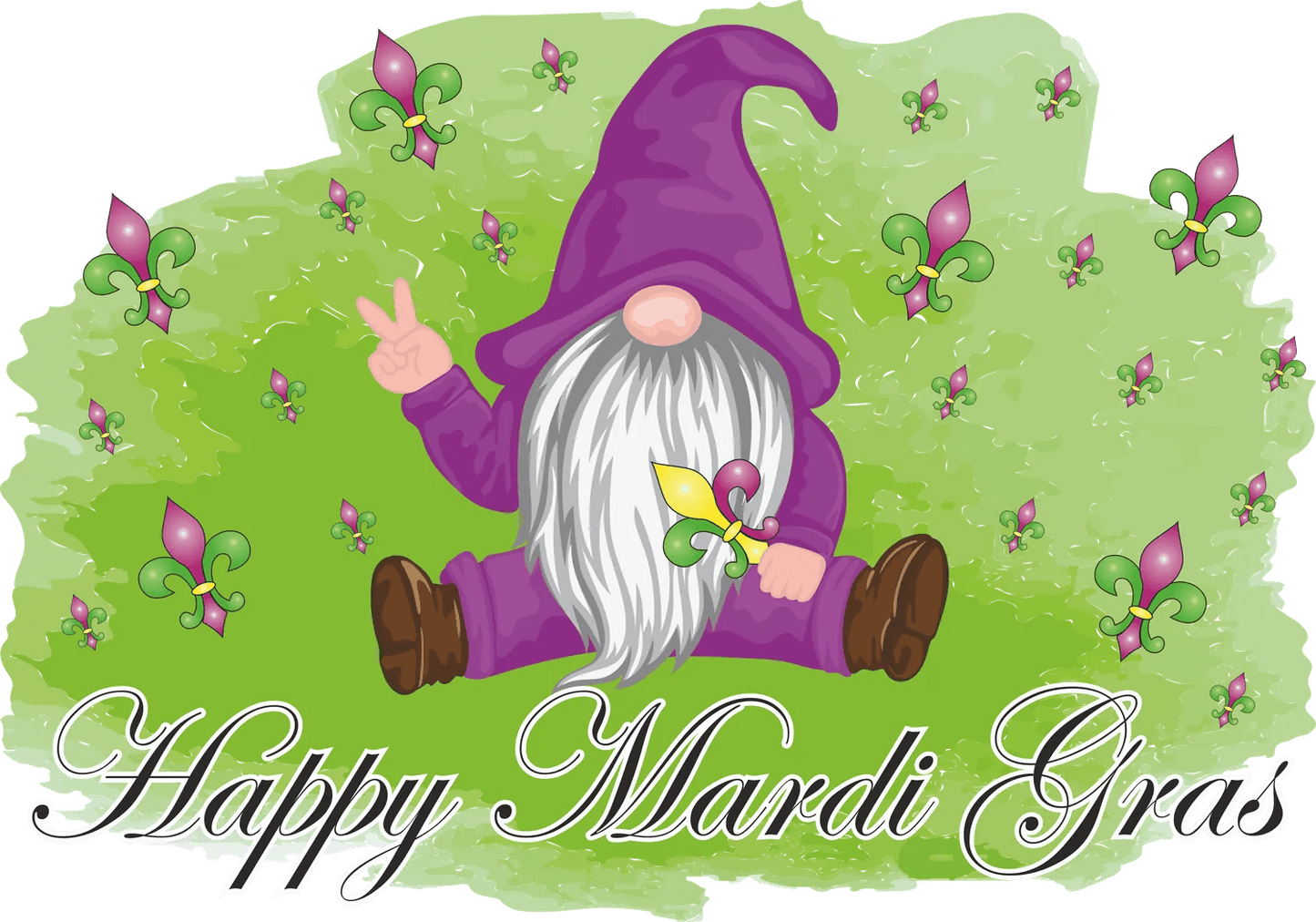 Mardi Gras Magic - DTF Ready to Press - Heat Press Transfer