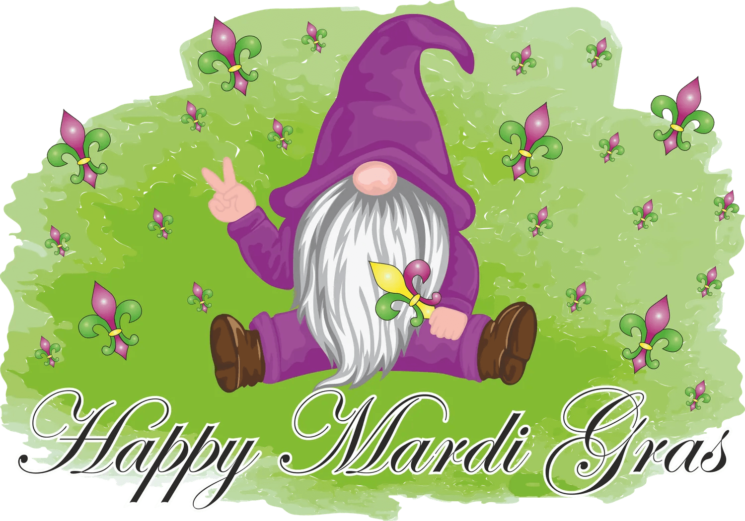 Mardi Gras Magic - DTF Ready to Press - Heat Press Transfer