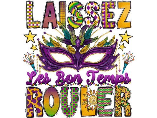 Mardi Gras Magic - DTF Ready to Press - Heat Press Transfer