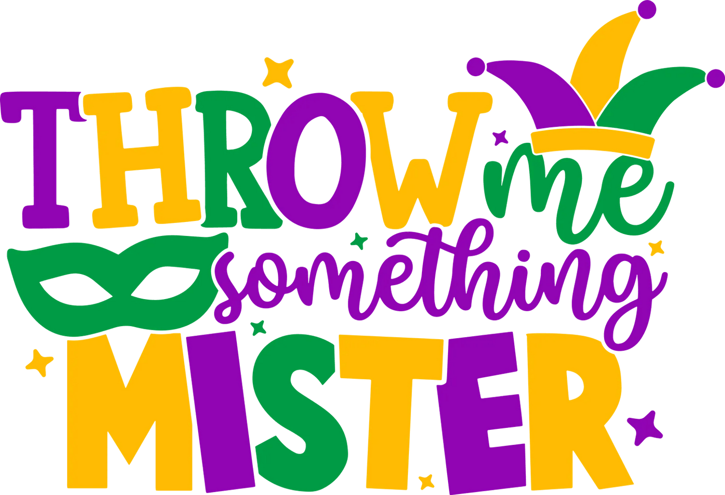 Mardi Gras Magic - DTF Ready to Press - Heat Press Transfer