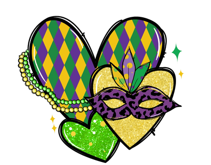 Mardi Gras Magic - DTF Ready to Press - Heat Press Transfer
