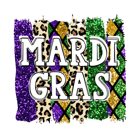 Mardi Gras Magic - DTF Ready to Press - Heat Press Transfer