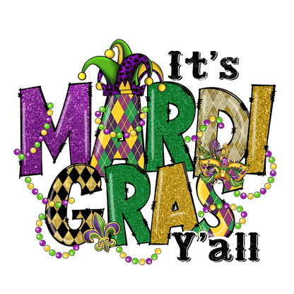 Mardi Gras Magic - DTF Ready to Press - Heat Press Transfer