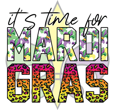Mardi Gras Magic - DTF Ready to Press - Heat Press Transfer
