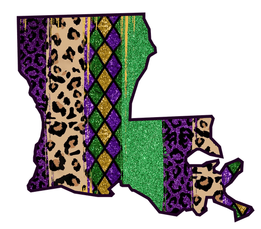 Mardi Gras Magic - DTF Ready to Press - Heat Press Transfer