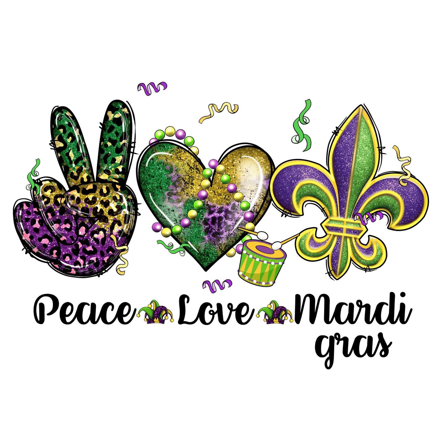 Mardi Gras Magic - DTF Ready to Press - Heat Press Transfer
