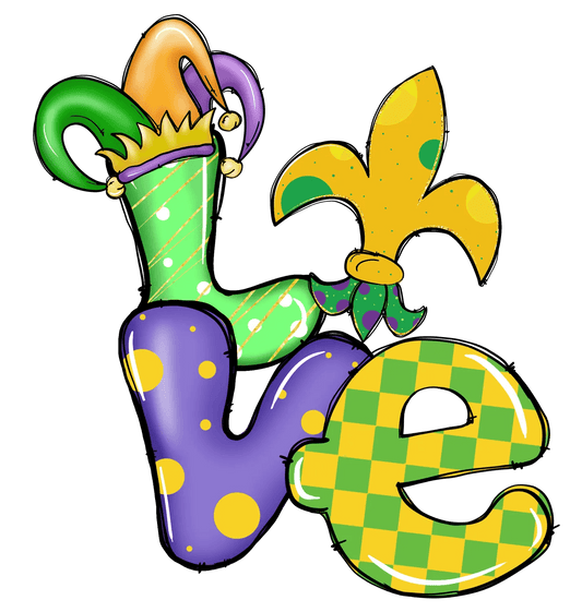 Mardi Gras Magic - DTF Ready to Press - Heat Press Transfer