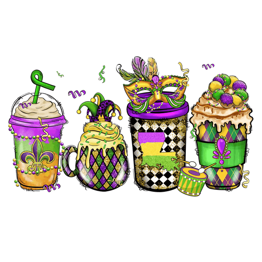 Mardi Gras Magic - DTF Ready to Press - Heat Press Transfer