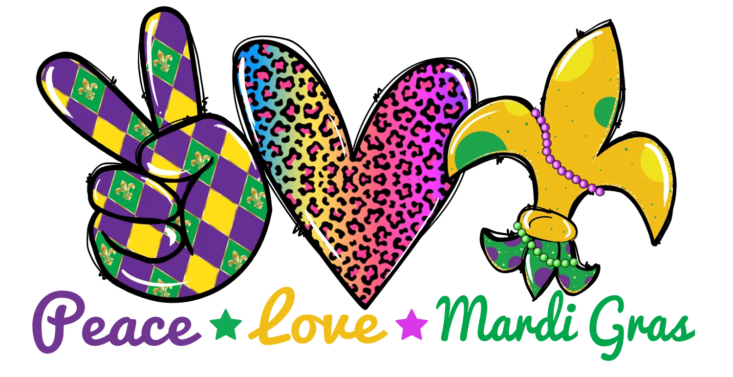 Mardi Gras Magic - DTF Ready to Press - Heat Press Transfer