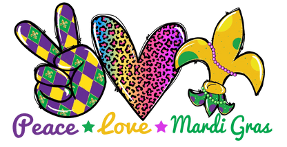 Mardi Gras Magic - DTF Ready to Press - Heat Press Transfer