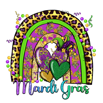 Mardi Gras Magic - DTF Ready to Press - Heat Press Transfer