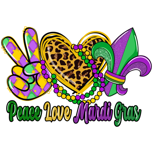 Mardi Gras Magic - DTF Ready to Press - Heat Press Transfer