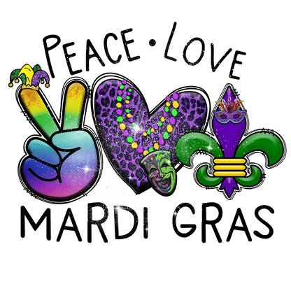 Mardi Gras Magic - DTF Ready to Press - Heat Press Transfer