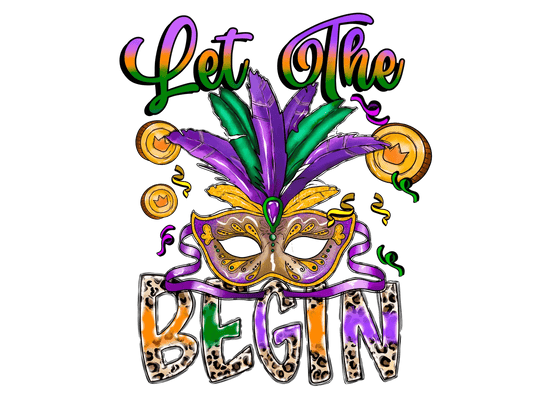 Mardi Gras Magic - DTF Ready to Press - Heat Press Transfer