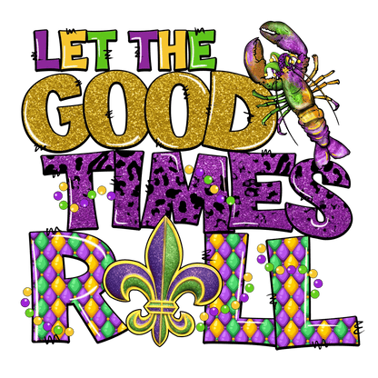 Mardi Gras Magic - DTF Ready to Press - Heat Press Transfer