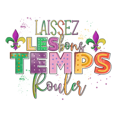 Mardi Gras Magic - DTF Ready to Press - Heat Press Transfer