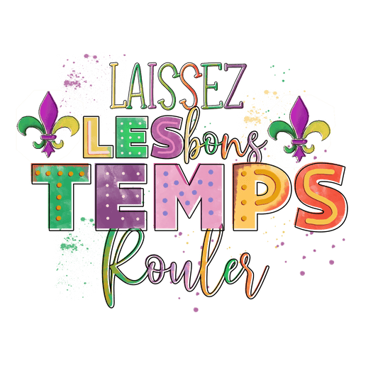 Mardi Gras Magic - DTF Ready to Press - Heat Press Transfer