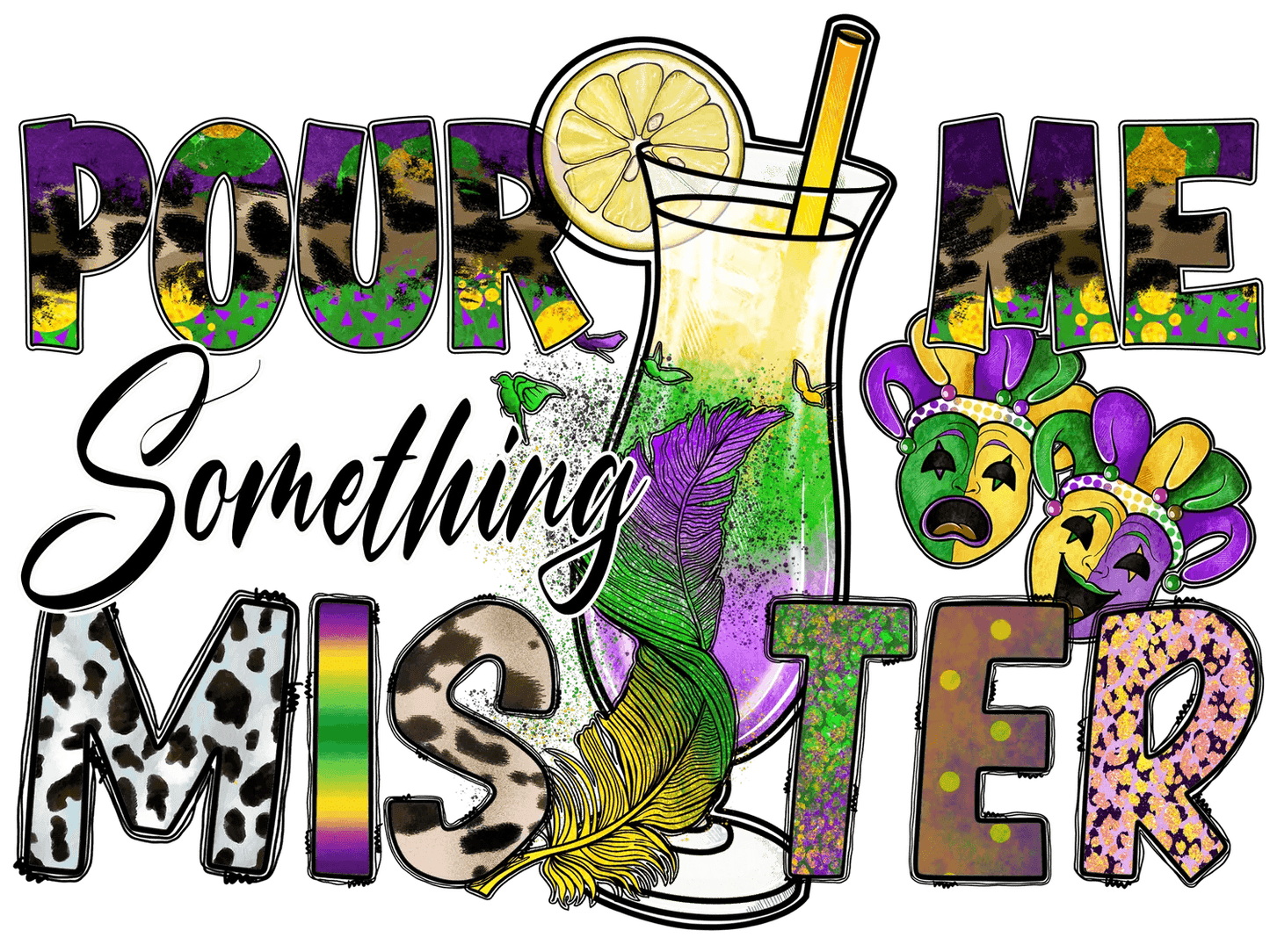 Mardi Gras Magic - DTF Ready to Press - Heat Press Transfer