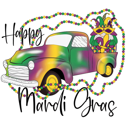 Mardi Gras Magic - DTF Ready to Press - Heat Press Transfer