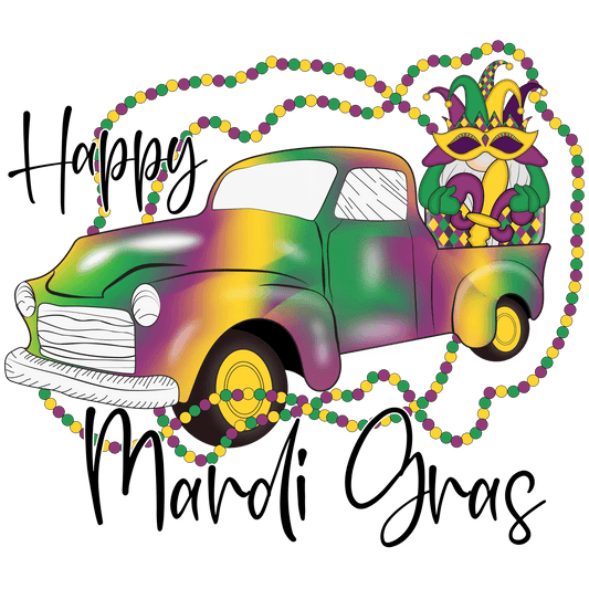 Mardi Gras Magic - DTF Ready to Press - Heat Press Transfer