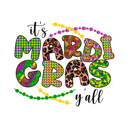 Mardi Gras Magic - DTF Ready to Press - Heat Press Transfer