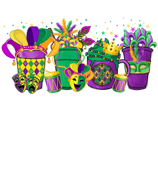 Mardi Gras Magic - DTF Ready to Press - Heat Press Transfer