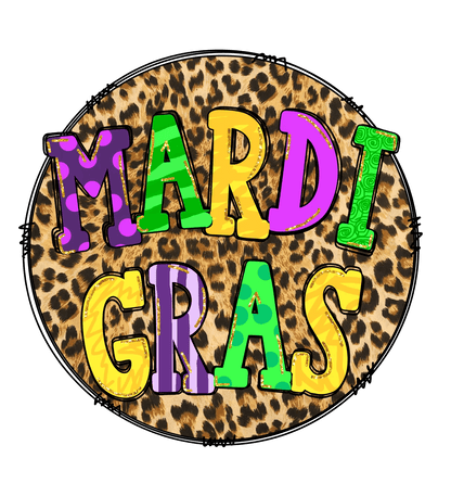 Mardi Gras Magic - DTF Ready to Press - Heat Press Transfer