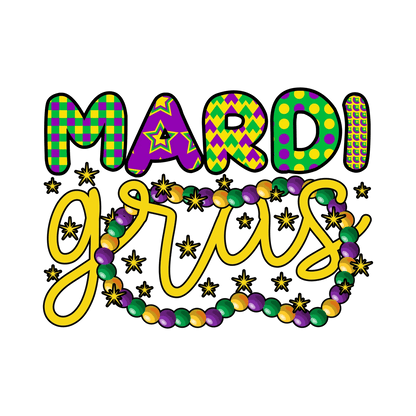 Mardi Gras Magic - DTF Ready to Press - Heat Press Transfer