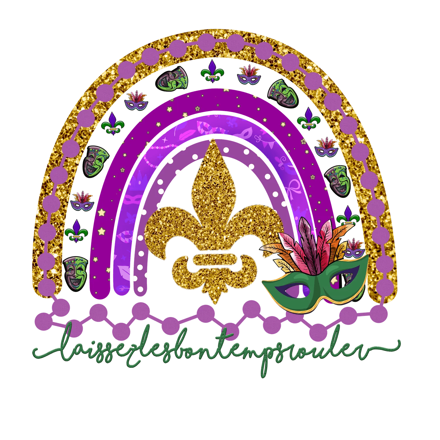 Mardi Gras Magic - DTF Ready to Press - Heat Press Transfer