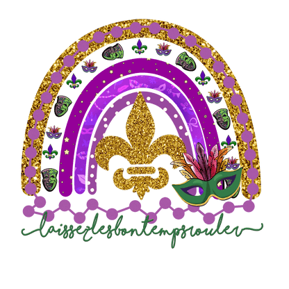 Mardi Gras Magic - DTF Ready to Press - Heat Press Transfer