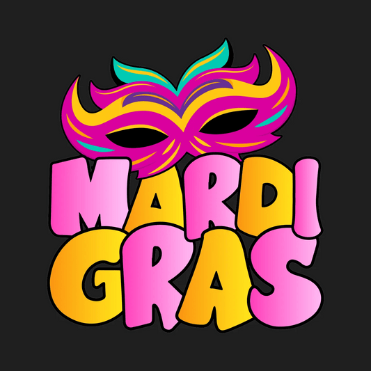 Mardi Gras Mask - DTF Ready to Press - Heat Press Transfer