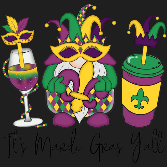 Mardi Gras Mask - DTF Ready to Press - Heat Press Transfer
